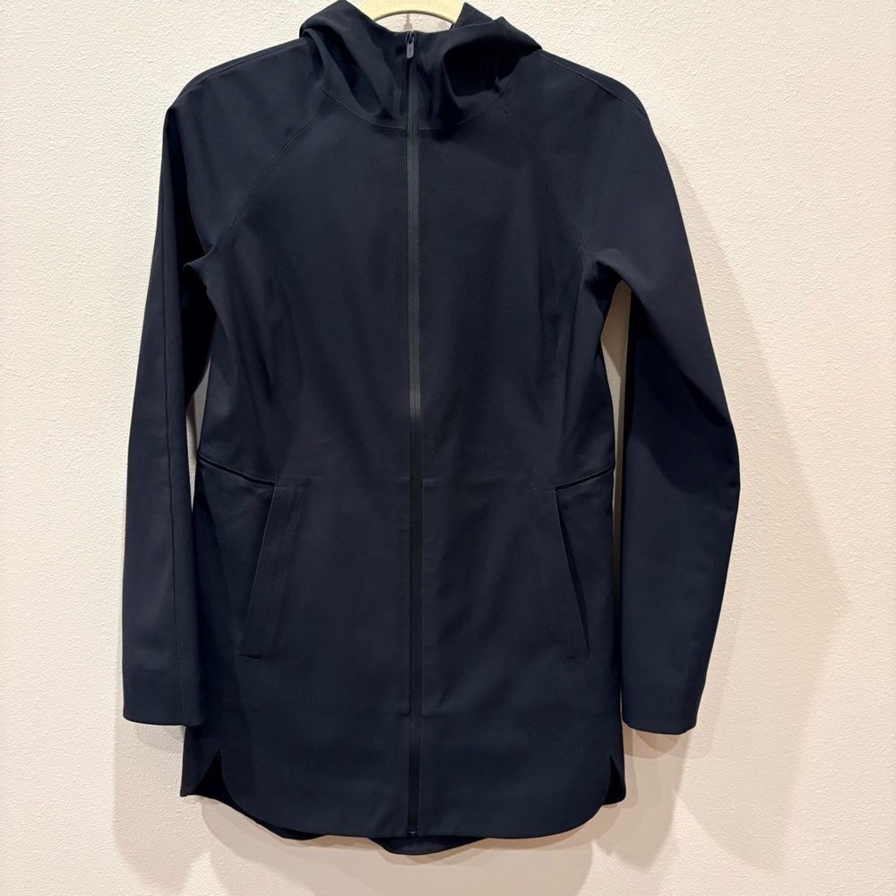 Lululemon Black Glyde Along Hooded Jacket Full-Zip Size 2